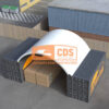 20 x 20ft Container Shelter (6 x 6m) with Back Wall - Image 4