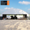 Engineer Certified 60 x 40ft Container Shelter (18 x 12m) with Half Cover both ends - Image 5