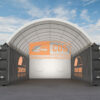 20 x 40ft Container Shelter (6 x 12m) with Back Wall - Image 3