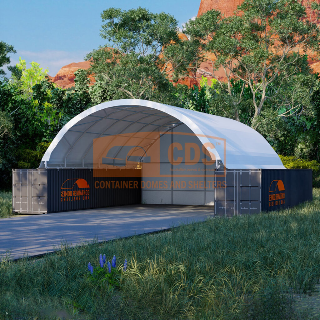 33ft x 40ft Container Dome (10m x 12m) - Container Domes & Shelters