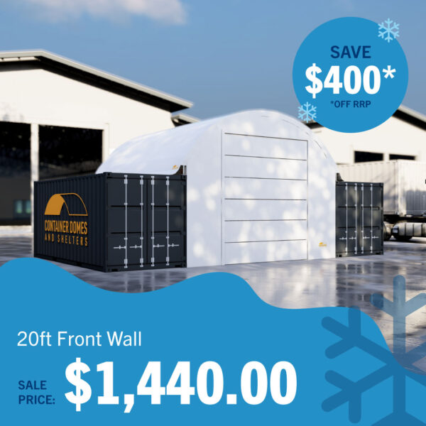 20ft (6m) wide Front Wall with Door & Winch