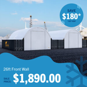 26ft (8m) wide Front Wall with Door & Winch